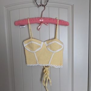Handmade crochet corset top